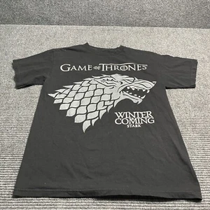 Camiseta gráfica negra mediana para hombre Game of Thrones Winter Is Coming Stark - Imagen 1 de 5