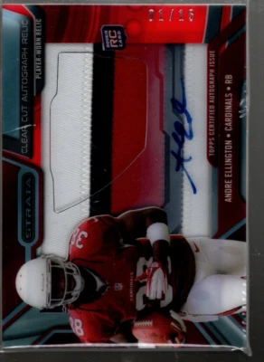 2013 Strata Clear Cut Rookie Red Patch #CCARAE Andre Ellington Auto Jersey #1/15 - Image 1 of 2