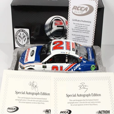 RYAN BLANEY 2017 AUTÓGRAFO DUPLO ELITE #21 MOTORCRAFT DARLINGTON FORD /120 FEITO!! - Imagem 1 de 4