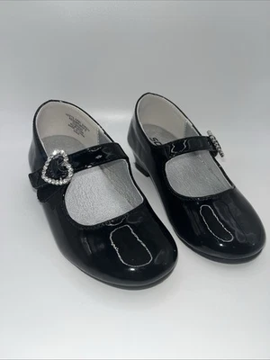 Новый девочек SODA RHONDA черный лакированная кожа платье туфли размер 8,5 - Изображение 1 из 4