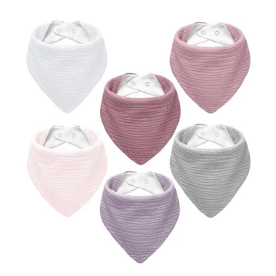 Baberos de bebé de muselina NISXABEBE, baberos de baba de bandana triangular suave para bebé... Foto 1 de 4