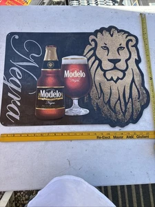 Modelo Cerveza Embossed & Shaped Metal Sign, Beer Bar Man Cave Game Room Decor - Picture 1 of 6