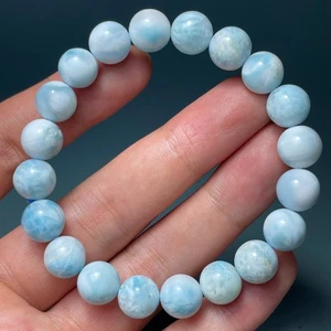 purify Heal Natural Clear Beautiful Larimar Crystal bracelet - Picture 1 of 9