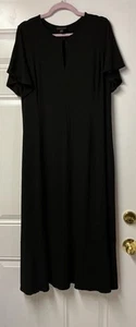 J. Jill 1X Black Shift Dress Keyhole Neckline NWOT - Picture 1 of 4