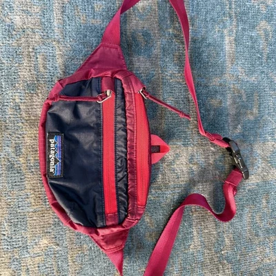 Authentic Rare Patagonia maroon navy fanny pack Mini Hip Pack lightweight unisex - Image 1 of 4