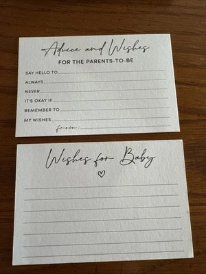 Tarjetas de consejos y deseos para que los padres sean juegos de baby shower 30 unidades Foto 1 de 2
