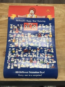 Póster promocional vintage 1996 McDonalds 101 Dálmatas Happy Meal Toys 14" X 22"  - Imagen 1 de 8