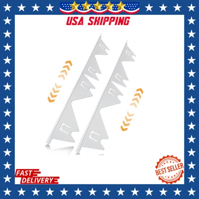 2pcs Stainless Steel Stove Adjustable Filler Heat Resistant 13.8" to 27.5" White - Image 1 of 4