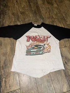Vintage RATT Ratt N' Roll 1987 Dancing Under Cover Raglan T-Shirt Size XL - Picture 1 of 11