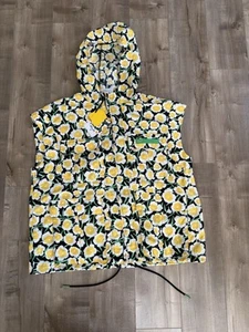 NEW DVF x Target Nylon Packable Hooded Vest Women Medium Poppy Floral Full Zip - Picture 1 of 8