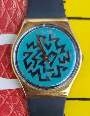 Стандартные мужские часы Swatch SIGN OF SAMAS GX105 1988 с новым аккумулятором - Изображение 1 из 4