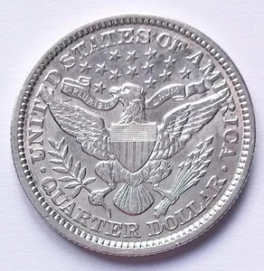 USA 1894 Barber Quarter Dollar Münze USA Stempelglanz Silber 25c - Bild 1 von 2