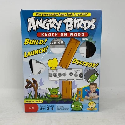 2010 Angry Birds Knock On Wood Game Mattel #W2793 COMPLETE - Image 1 of 3