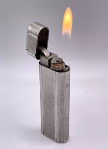 Cartier Vintage Oval WORKING Lighter Silver Plated “Anglais” Pattern c 1970’s - Picture 1 of 16