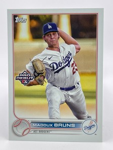 2022 Topps Pro Debut MADDUX BRUNS Dodgers PD-174 Free Shipping