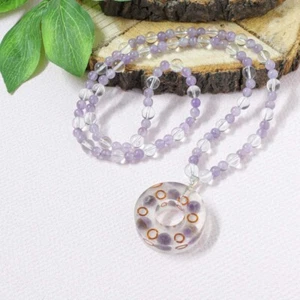 Amethyst Quartz 30" Necklace With Orgone Pendant Fashion Jewelry Women Gift Love - Picture 1 of 4