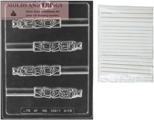 Baby Block Pretzel chocolate candy mold + 25 sticks - Bild 1 von 1
