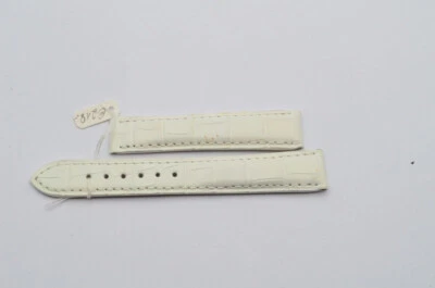 Pulsera de Cuero Chopard Vintage Hebilla 16Mm 14Mm Nueva Blanca Foto 1 de 2