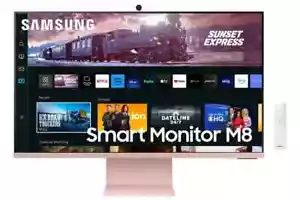 Samsung 27" M80C 4K Smart Monitor TV | UHD HDR USB-C | Camera Sunset Pink - Picture 1 of 8