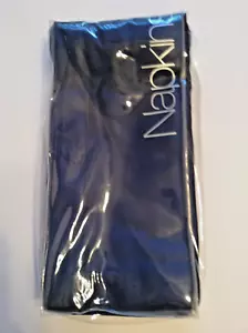 Crate & Barrel Sateen Napkins Dark Blue Set 6 @20"x20" Cotton 55%/Rayon 45% NEW - Picture 1 of 4
