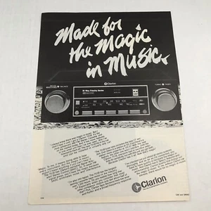 Vtg 1977 Clarion Car Stereo Radio Advertising Print Art Ad  - Picture 1 of 3