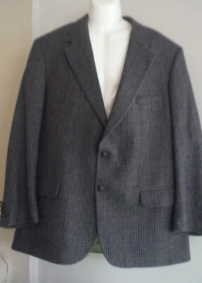 Chaqueta Abrigo Deportivo Alexander Lloyd Para Hombre 48L Marrón Pata de Gallo Tweed Lana LK ¡NÚ! Foto 1 de 4