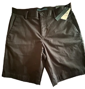 Perry Ellis Mens Shorts 32 Black Slim Fit Stretch Chino NEW W/ TAGS - Picture 1 of 6