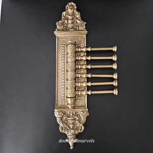 Bombay Solid Brass Wall Mount Swing Arm Coat Tie Belt Rack Holder Vintage - Picture 1 of 10