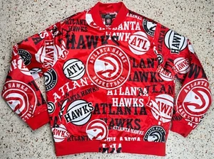 Pro Standard NBA Atlanta Hawks Classic Satin Bomber Jacket Size 3XL - Picture 1 of 11