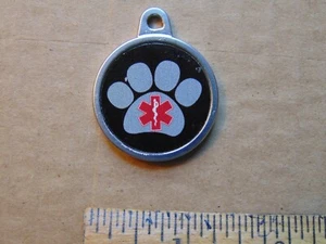 Fancy Metal MEDIC Pet I.D. Tag - Picture 1 of 2