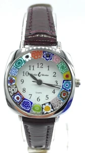 Orologio Donna Acciaio Pelle watch in Vetro di Murano Murrina - Foto 1 di 4