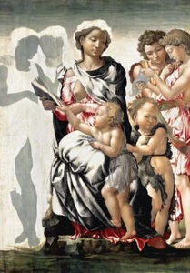 Michelangelo - Madonna and Child with St John and Angels Wall Art Print Poster - Picture 1 of 6