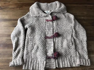 Anthropologie HWR Cardigan Sweater Womens M Big Poofy Buttons Shawl Collar - Picture 1 of 7