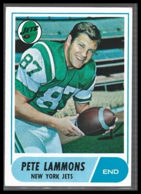 Pete Lammons 1968 Topps #143 RC New York Jets - Image 1 of 2