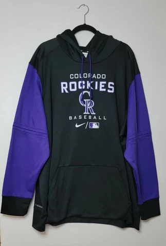 Colorado Rockies Nike Hoodies Size 4X Baseball Purple Sleeves Cover