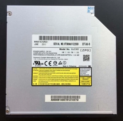 NEU Panasonic UJ-240 BD Blu Ray DVD CD Brenner Laufwerk Drive Slimline SATA bare - Image 1 of 4