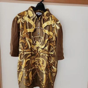 Hermes Seidenhemd Braun M - Bild 1 von 4