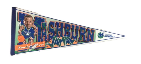 VINTAGE DALLAS MAVERICKS JAMAL MASHBURN FELT PENNANT WINCRAFT SALEM NBA Cover