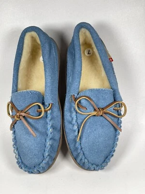 Alpine Swiss Sabine Mujer Gamuza Piel de Oveja Mocasín Zapatillas Casa Zapatos Sin Cordones Foto 1 de 4