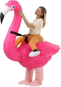 NEW Inflatable Costume Adult Unisex Halloween Funny Blow up Cosplay FLAMINGO - Picture 1 of 2