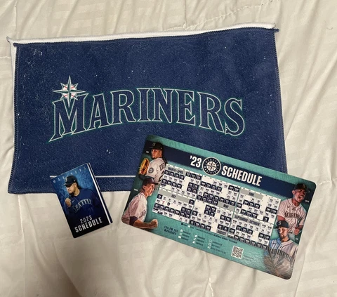 Seattle Mariners MLB 2023 Season Schedule Fridge Magnet, Towel & season schedule Cover
