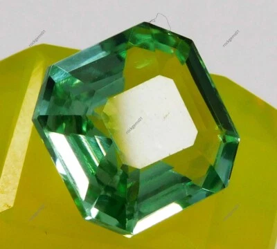 10.10 Ct Natural Montana Sapphire Radiant Cut CERTIFIED Green Loose Gemstone - Image 1 of 4