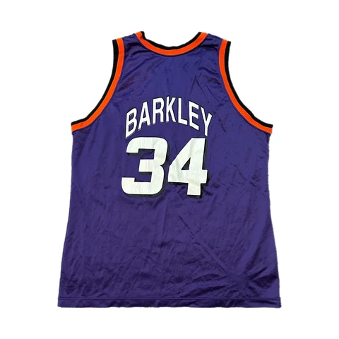 Vintage Charles Barkley #34 Phoenix Suns Champion NBA Jersey Size 48 Cover