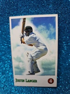 Tarjeta de cricket emergente Justin Langer 1997/98 #4 PUBLICACIÓN GRATUITA - Imagen 1 de 1