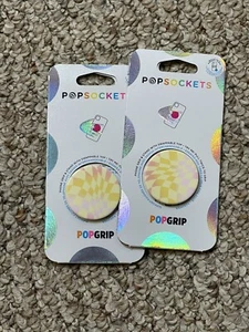 Lot de 2 haut interchangeable PopSockets PopGrip Sunset Checker poignée et support téléphone NEUF - Photo 1 sur 1