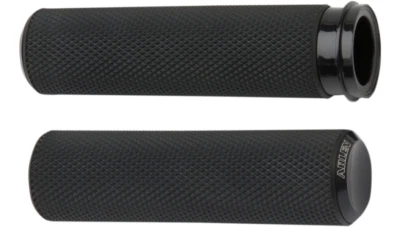 Arlen Ness Black Knurled TBW Grips M8 Softail & Touring FXLRS FXLRST FLTR Harley - Image 1 of 4