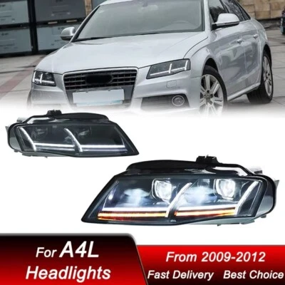 Faros para Audi A4 2009-2014 LED luces de circulación diurna señales de giro dinámicas Foto 1 de 4