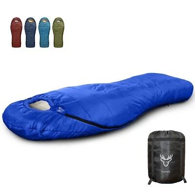 0 Degree Winter Sleeping Bags For Camping Adults Big and Tall - Waterproof - Image 1 of 4