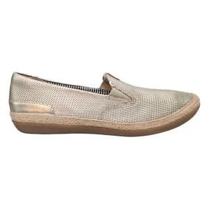 Clarks Danelly Iris Loafers Womens Champagne Gold Leather Slip On Shoes Size 7.5 - Picture 1 of 11