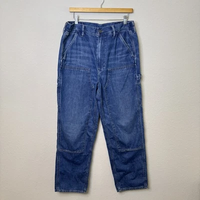 American Eagle Carpenter Jeans Mens 34x29 Workwear Utility Relaxed Fit Denim Pan - Image 1 of 4